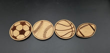 Load image into Gallery viewer, Wooden sport cut out magnets for Slate home sign