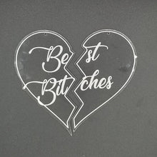 Load image into Gallery viewer, Best bitches split heart ornament