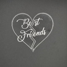 Load image into Gallery viewer, Best friends split heart ornament