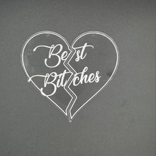 Load image into Gallery viewer, Best bitches split heart ornament - Altered Goods