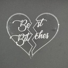 Load image into Gallery viewer, Best bitches split heart ornament - Altered Goods
