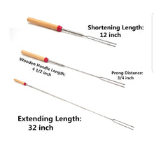 Load image into Gallery viewer, Laser engraved extendable marshmallow toasting forks - Altered Goods