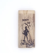 Load image into Gallery viewer, Don't be a salty bitch walnut dugout one hitter