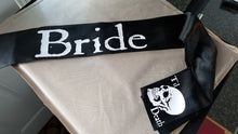 Load image into Gallery viewer, Bride til death black sash
