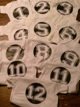 Load image into Gallery viewer, Baseball month onesies
