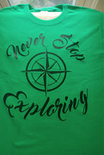 Load image into Gallery viewer, Never stop exploring t shirt - Altered Goods
