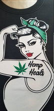 Load image into Gallery viewer, Hemp heals cbd rosie the riveter shirt - Altered Goods

