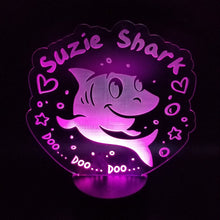 Load image into Gallery viewer, Custom name baby shark led night light - Altered Goods
