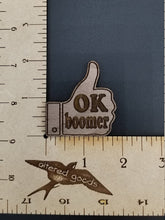 Load image into Gallery viewer, Ok boomer wood magnet 25pc wholesale - Altered Goods
