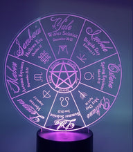 Load image into Gallery viewer, Wheel of the year led night light - Altered Goods
