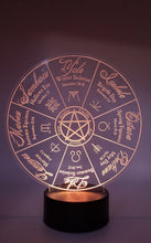 Load image into Gallery viewer, Wheel of the year led night light - Altered Goods
