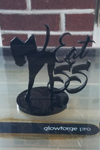 Load image into Gallery viewer, I eat ass stripper black acrylic desk sign - Altered Goods
