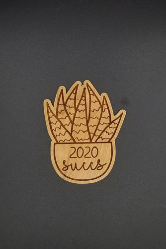 2020 succs succulent cherry hardwood ornament
