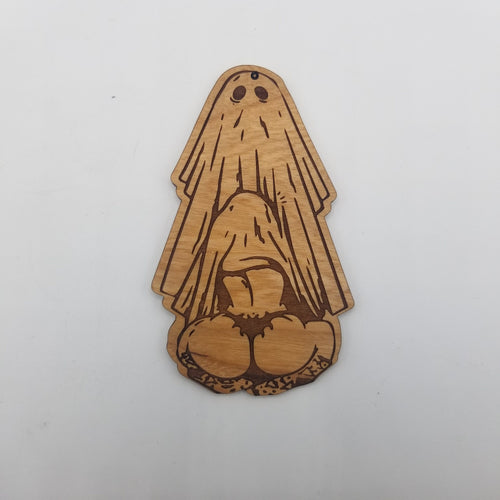 Boo job ghost wooden ornament