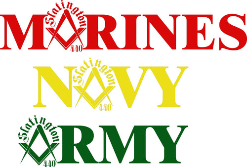 Freemason mug with army navy or marines - Altered Goods